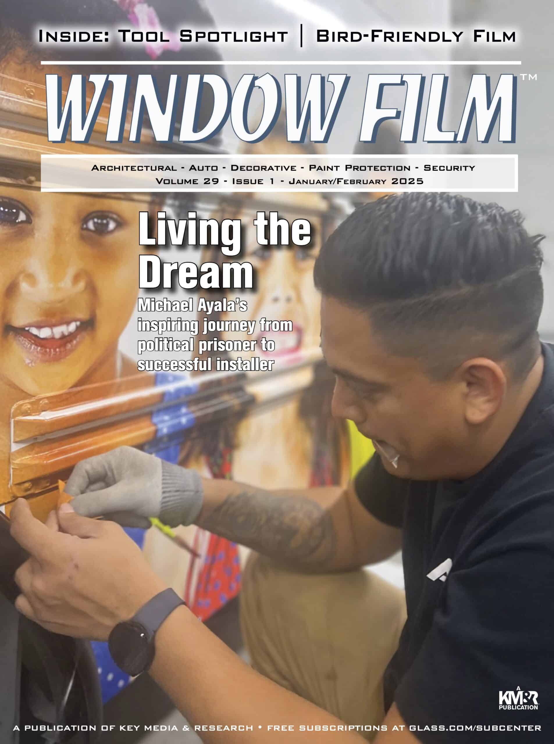 Blop imgage of Window film magazine cover issue Jan-Feb 2025 with story of AP Corp installer